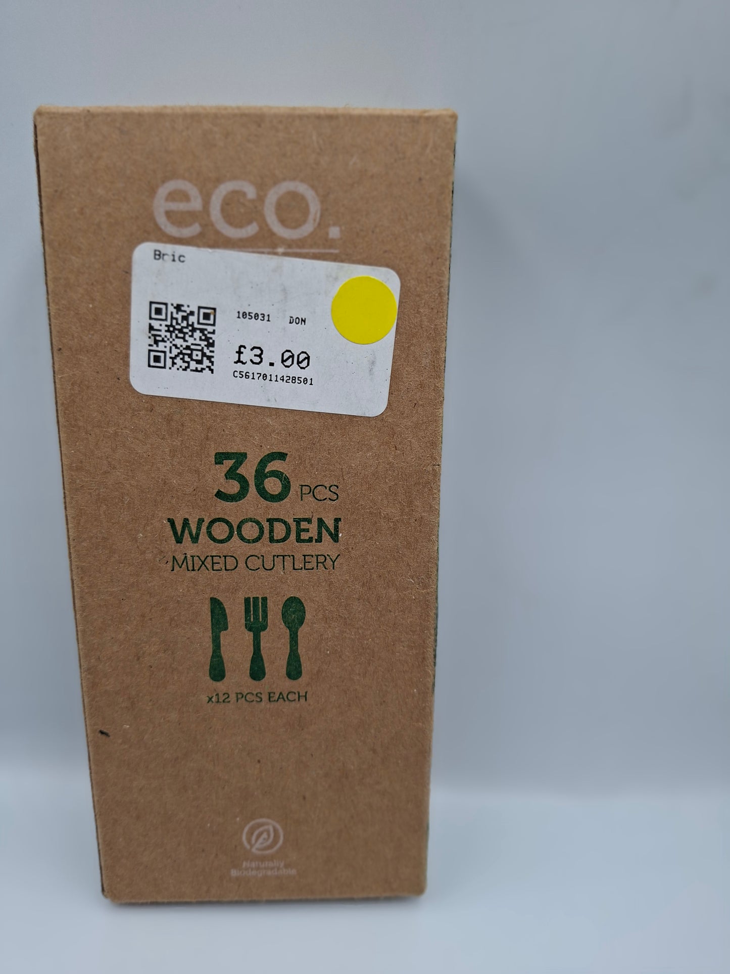 36PCS WOODEN CUTLERY