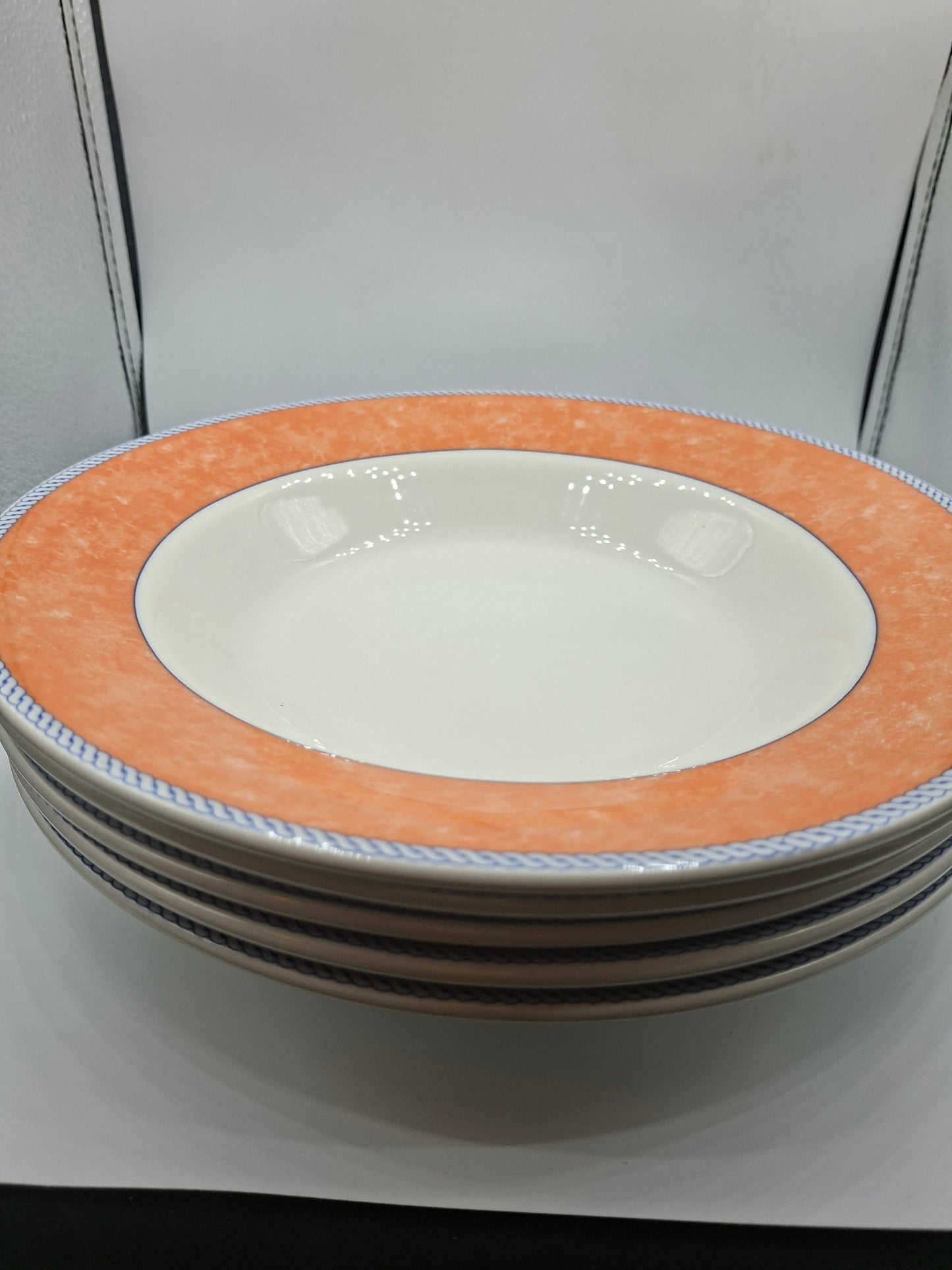 5 DEEP PLATES MADE IN ENGLAND