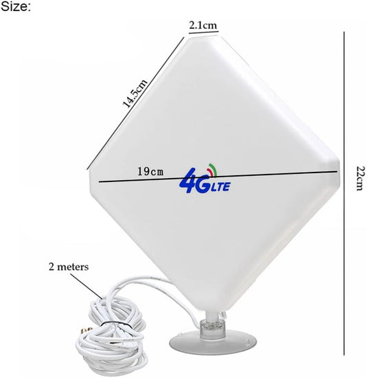 4G Antenna TS9 LTE Antenna High Gain Network Antenna Outdoor/Indoor Long Range Antenna with 2 * 2M TS9 Male Connector Cable Compatiable with 4G WiFi Router Mobile Hotspot