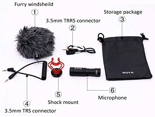 BOYA BY-MM1 Shotgun Video Microphone, Universal Compact On-Camera Mini Recording Mic, Directional Condenser for DSLR, Camcorder, iPhone, Android Smartphones, Mac, Tablet