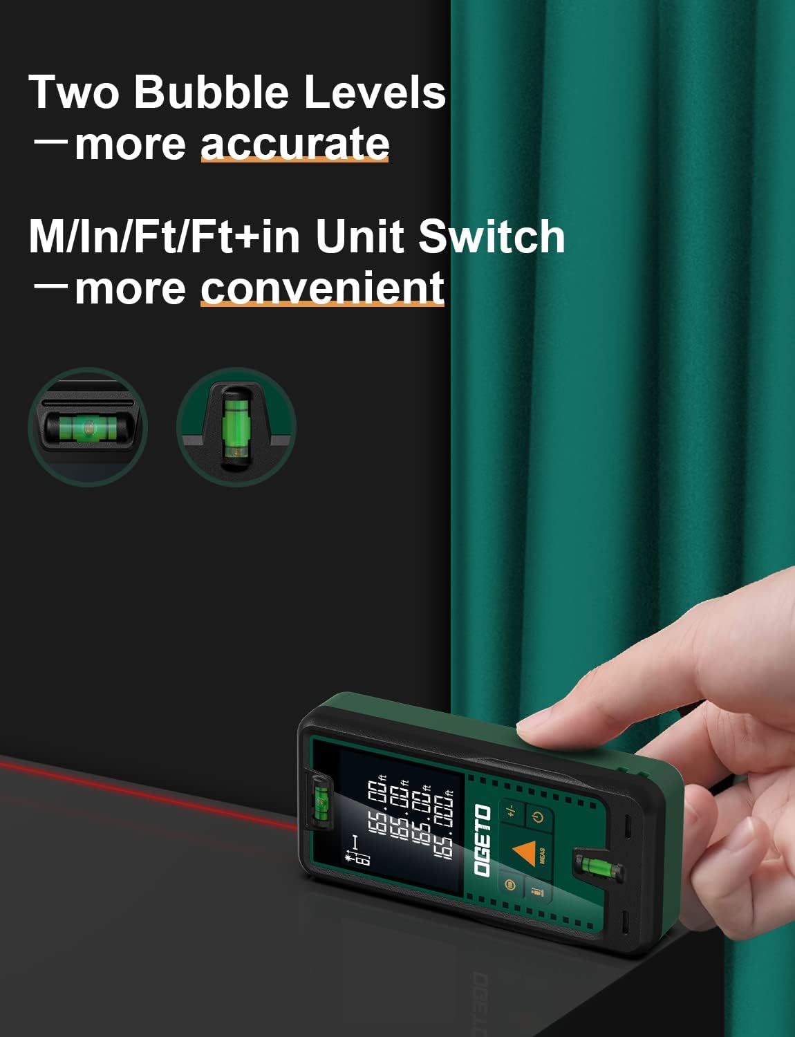 Ogeto 50m Laser Distance Meter