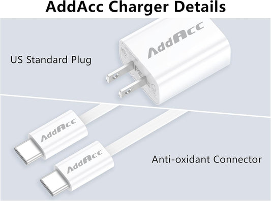 20W USB C Charger Block Compatible KITWLEMEN, ONLYNEW Rechargeable Camping Fan, Amacool Stroller Fan, VENTY Portable Fan, 5V/3A Charging Adapter, 3.3FT Fast Type-C Charger Cable