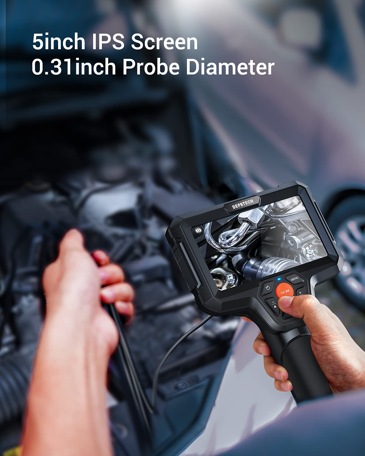 DEPSTECH 5 Inch IPS Display Endoscope Camera