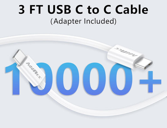 20W USB C Charger Block Compatible KITWLEMEN, ONLYNEW Rechargeable Camping Fan, Amacool Stroller Fan, VENTY Portable Fan, 5V/3A Charging Adapter, 3.3FT Fast Type-C Charger Cable