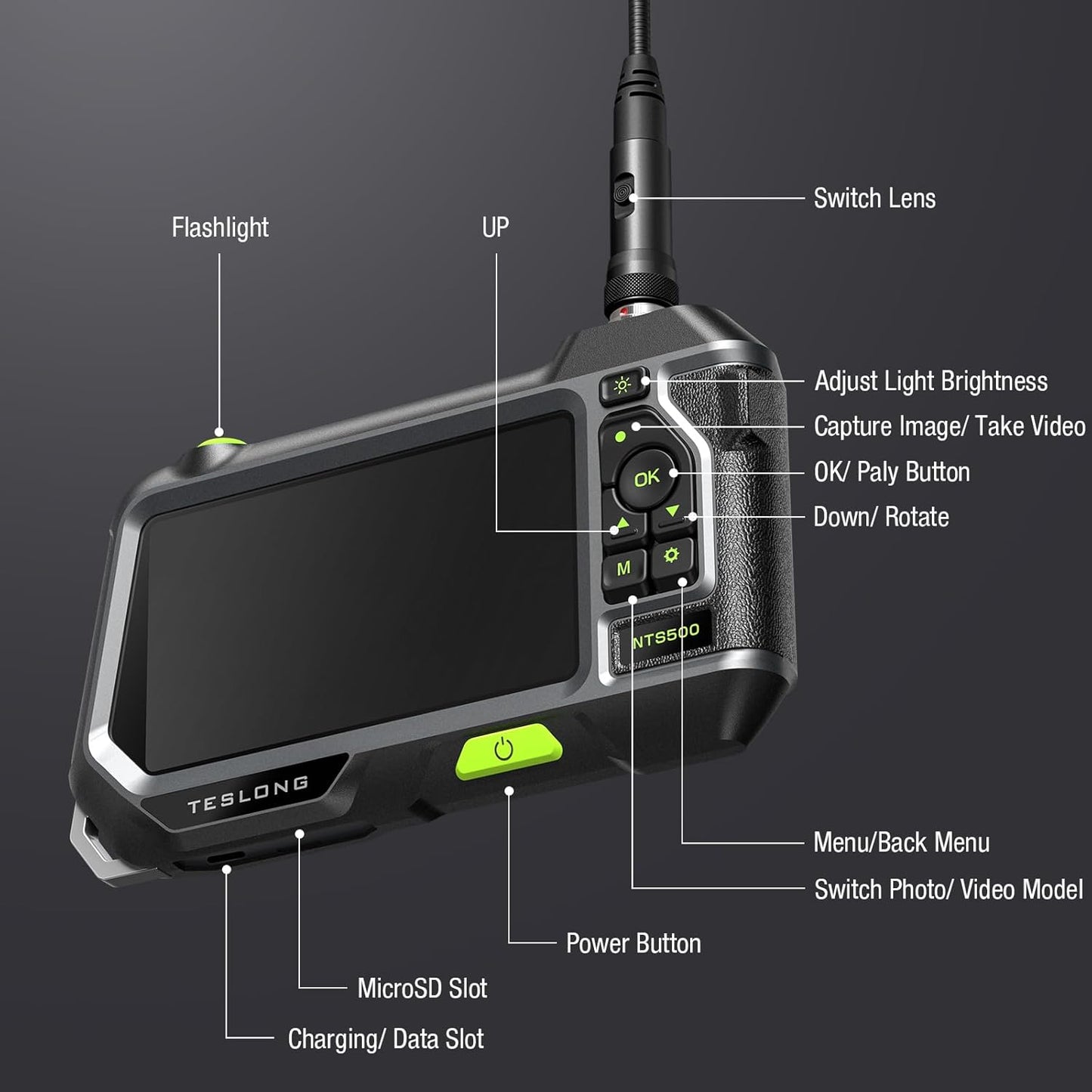 TESLONG NTS500 Industrial Waterproof Borescope Camera