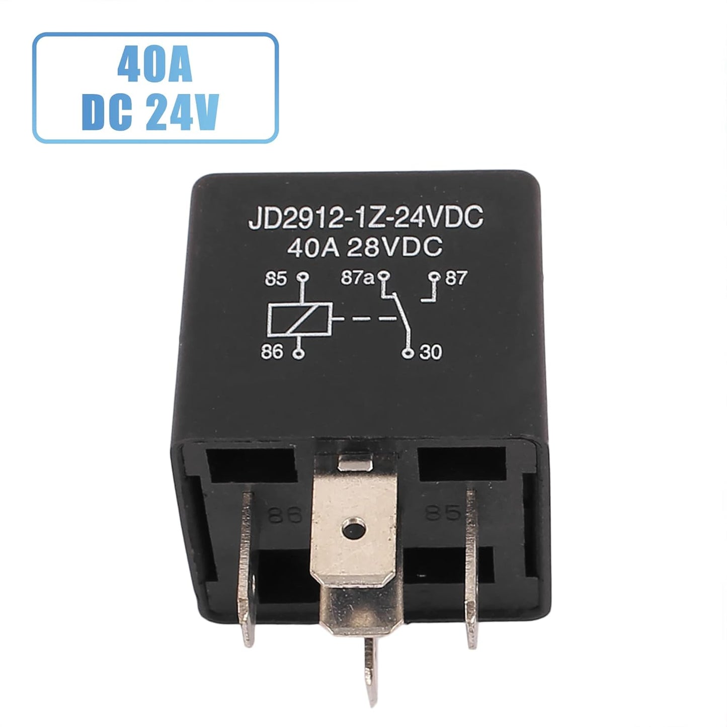uxcell JD2912-1Z-24VDC 5 Pin 40A 28VDC DC 24V Universal Car Vehicle Motor Fuse Relay Switch Power