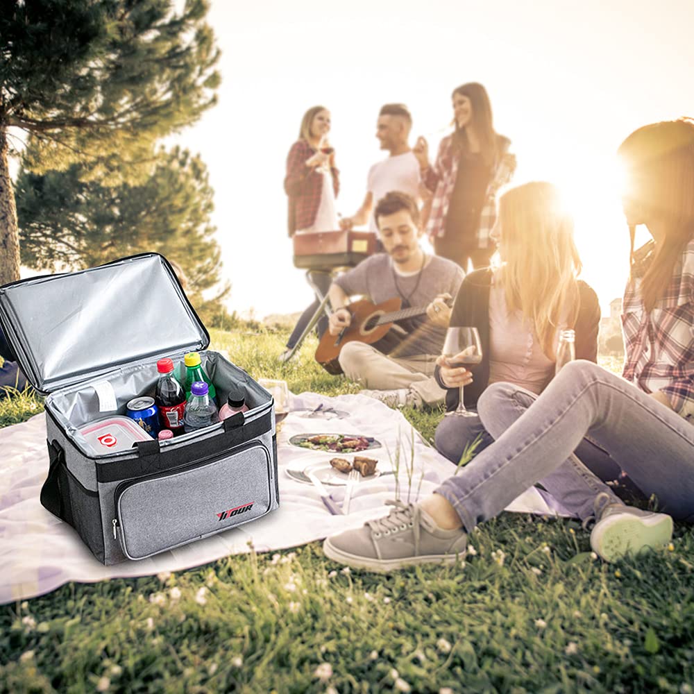 Insulated Cooler Bag Portable Leakproof Lunch Bag Box for Outdoor Camping Picnic BBQ Travel Beach