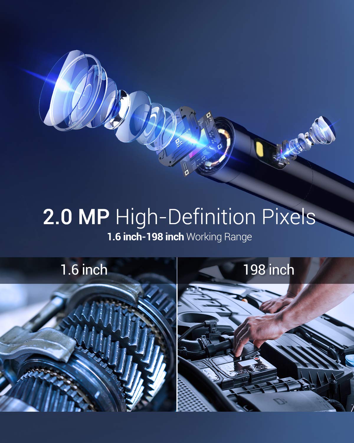 DEPSTECH 5 Inch IPS Display Endoscope Camera
