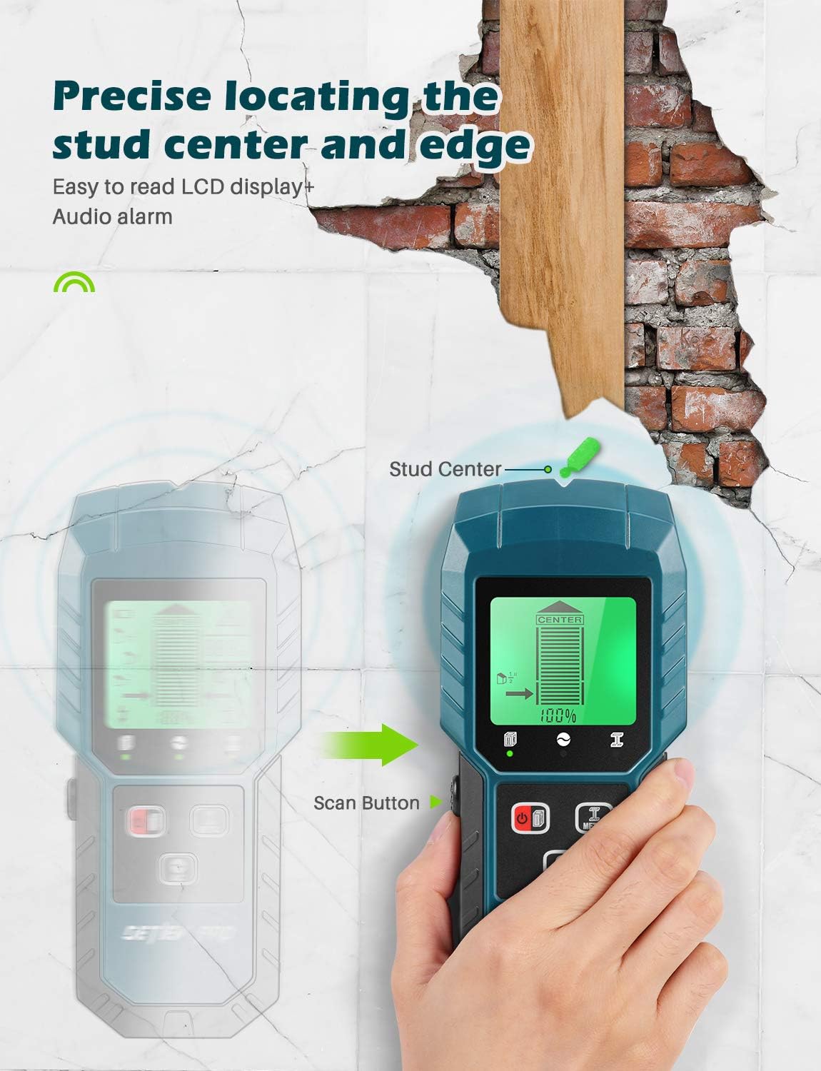 Detlev Pro Stud Detector 5 in 1 Multi Function Wall Scanner