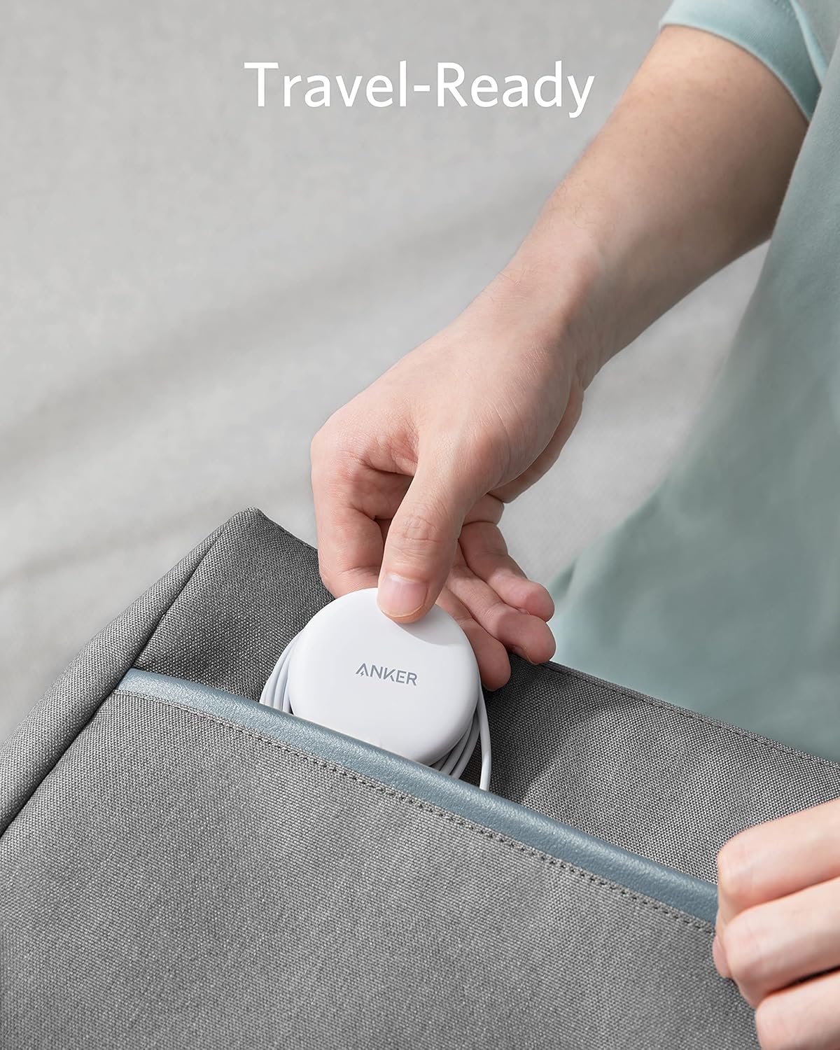 Anker Magnetic Wireless Charger, with 5 ft Built-in USB-C Cable, PowerWave Magnetic Pad Lite Only for iPhone 12/12 Pro / 12 Pro Max / 12 Mini (No AC Adapter)
