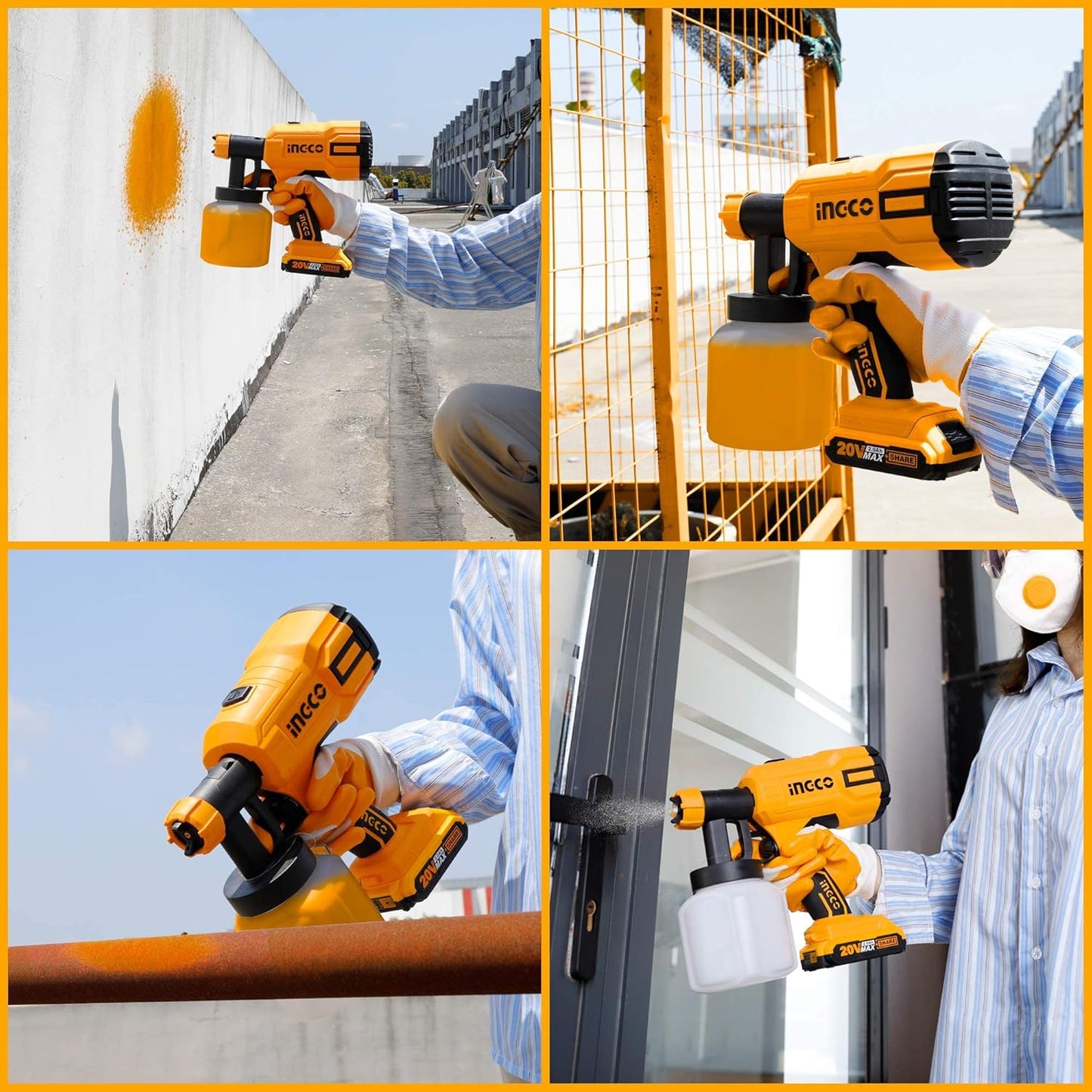 Ingco Cordless Spray Gun 20V lithium ION