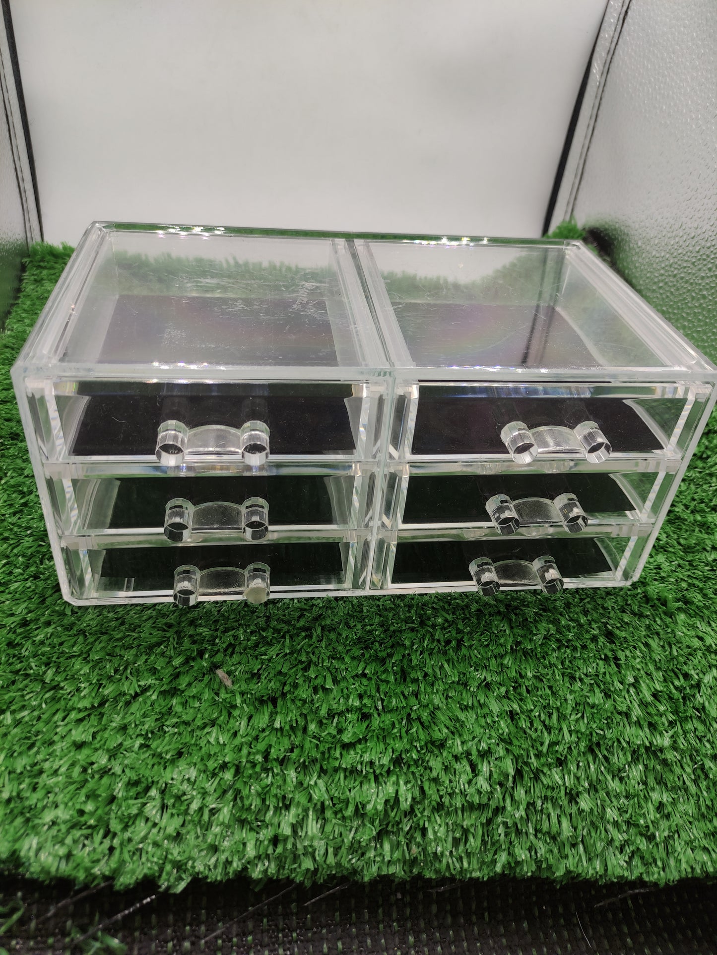 ACRYLIC MAKEUP AND JEWELRY ORGANIZER WITH SIX DRAWES