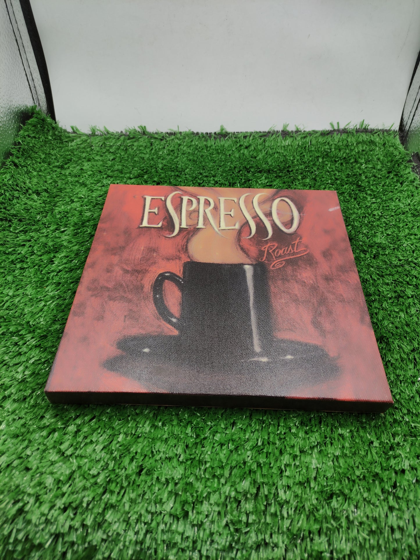 CERAMIC TILE IN WOOD BASE TRIVET WALL PLAQUE