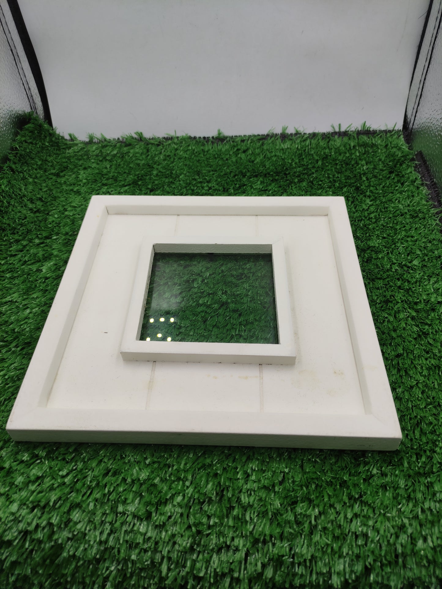 WHITE AND WOOD NATURAL PHOTO FRAME