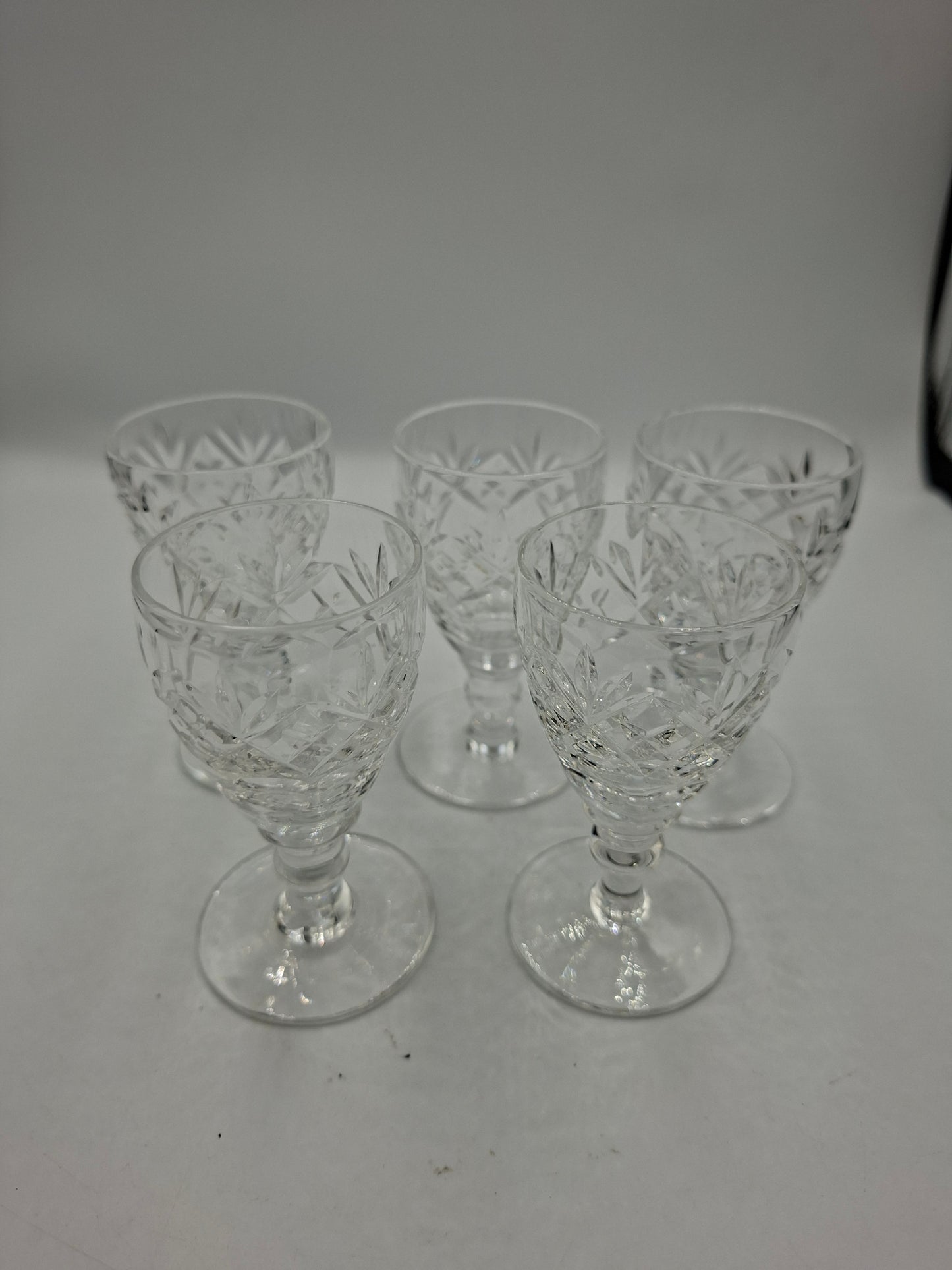 5 crystal glasses