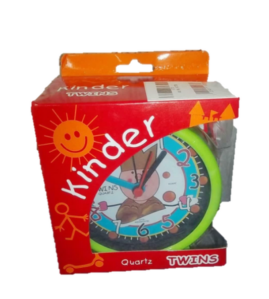 KINDER TWINS QUARTZ ALARM CLOCK