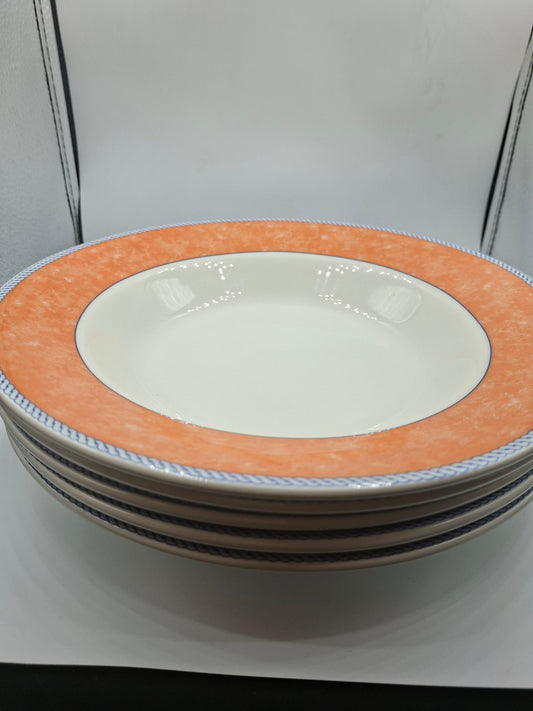 5 DEEP PLATES MADE IN ENGLAND