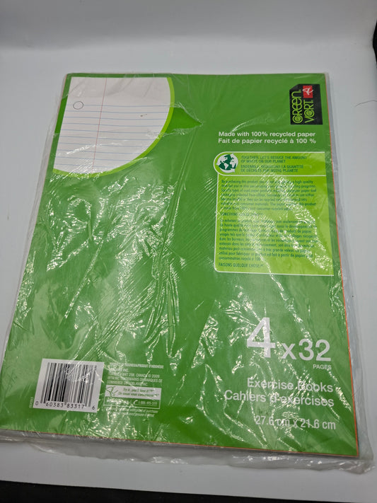4 EXERCISE BOOKS