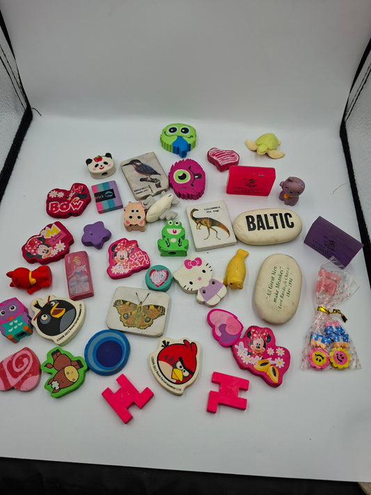ERASERS SLIGHTLY USED