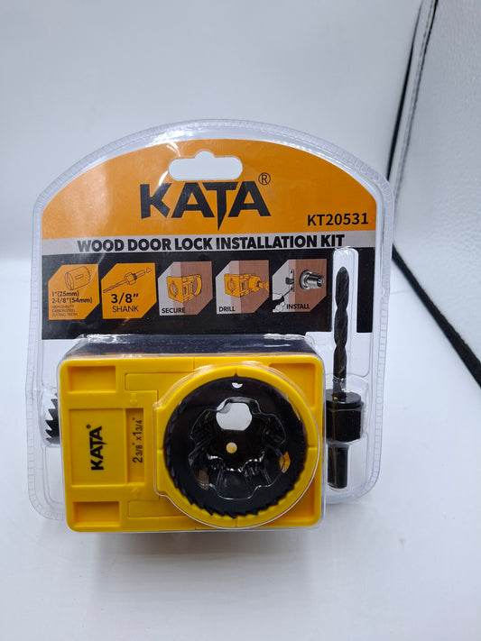 WOOD DOOR LOCK INSTALLATION KIT