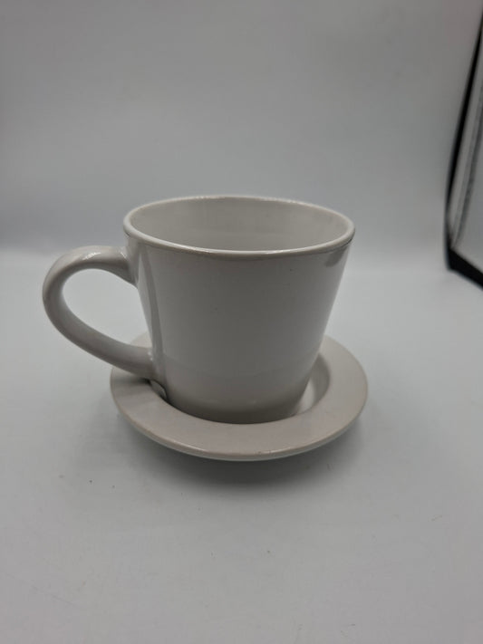 COFFEE MUG AND SAUCER