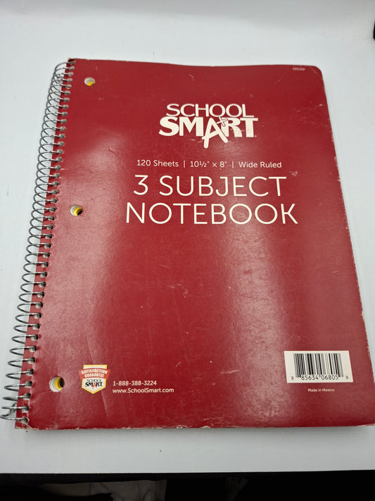 3 SUBJECTS NOTEBOOK