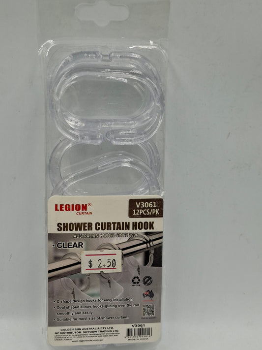 SHOWER CURTAIN HOOKS