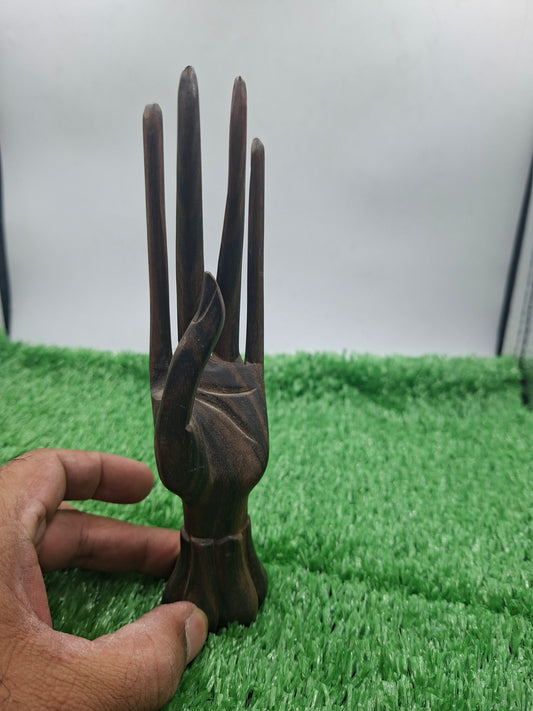 Hand-carved wooden sculpture