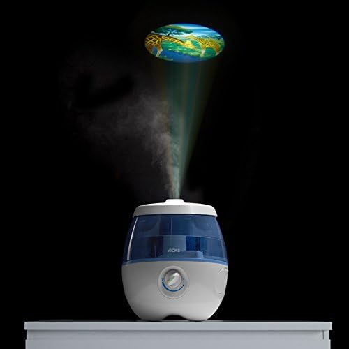 Vicks Sweet Dreams Cool Mist Humidifier, Blue, Medium Room, 1 Gallon Tank – Filter Free Cool Mist Humidifier for Baby and Kids Rooms with Light Up Display, Works with Vicks VapoPads