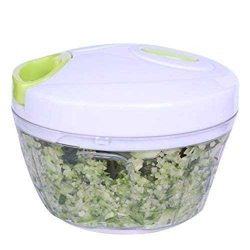 Mopslik - Easy Spin Cutter Hand Chopper, Onion, Garlic, Vegetable Cutter