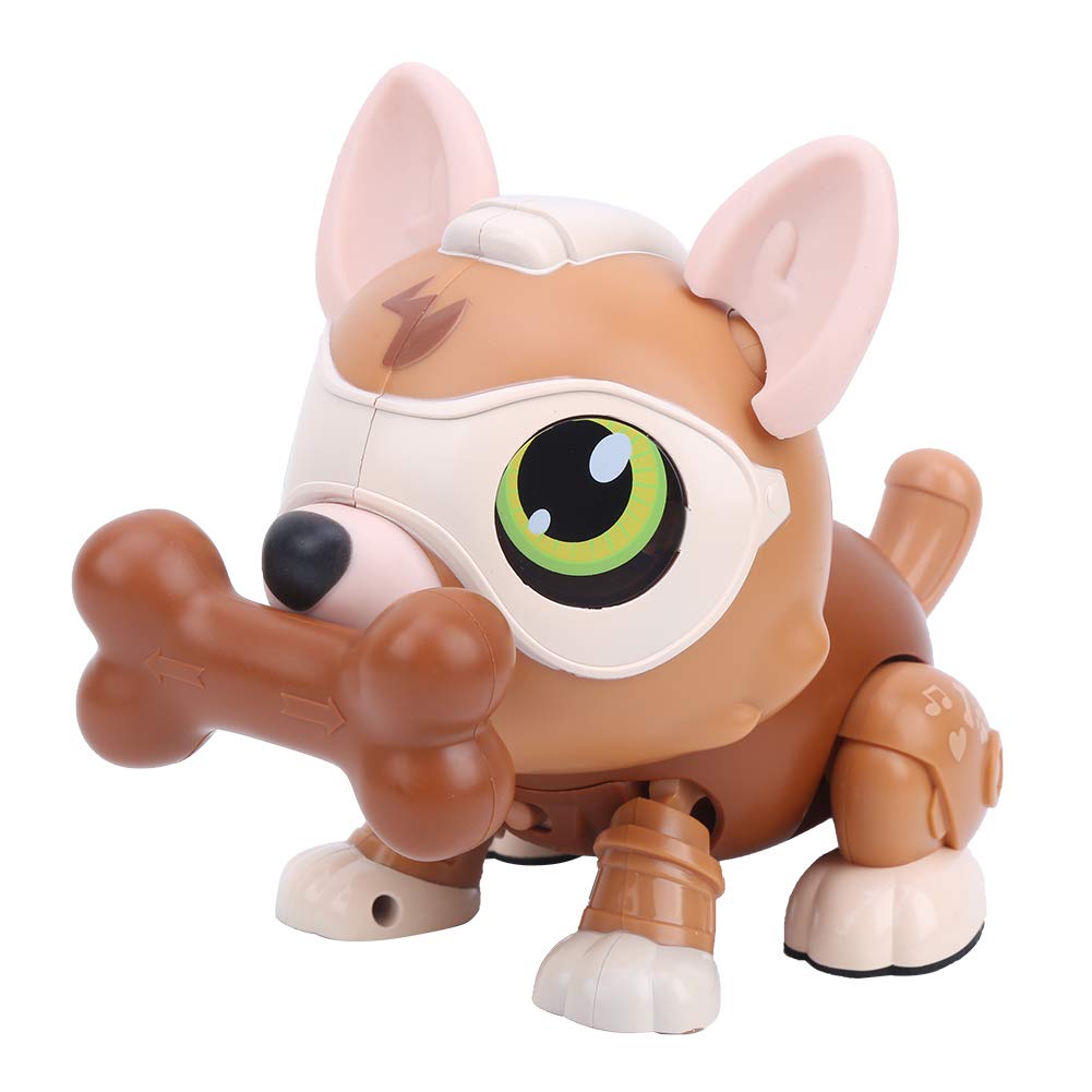 cigemay Dancing Realistic Smart Sensor Robot Dog Toy,Robotic Dog,For Kids Over 3 Years Boys&Girls(Magic Pet Dog Brown [Finished Version])