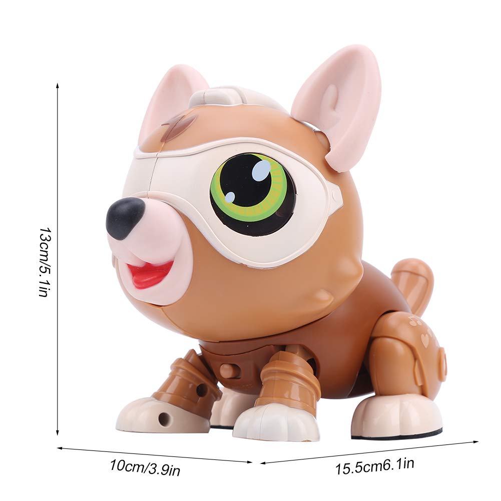 cigemay Dancing Realistic Smart Sensor Robot Dog Toy,Robotic Dog,For Kids Over 3 Years Boys&Girls(Magic Pet Dog Brown [Finished Version])