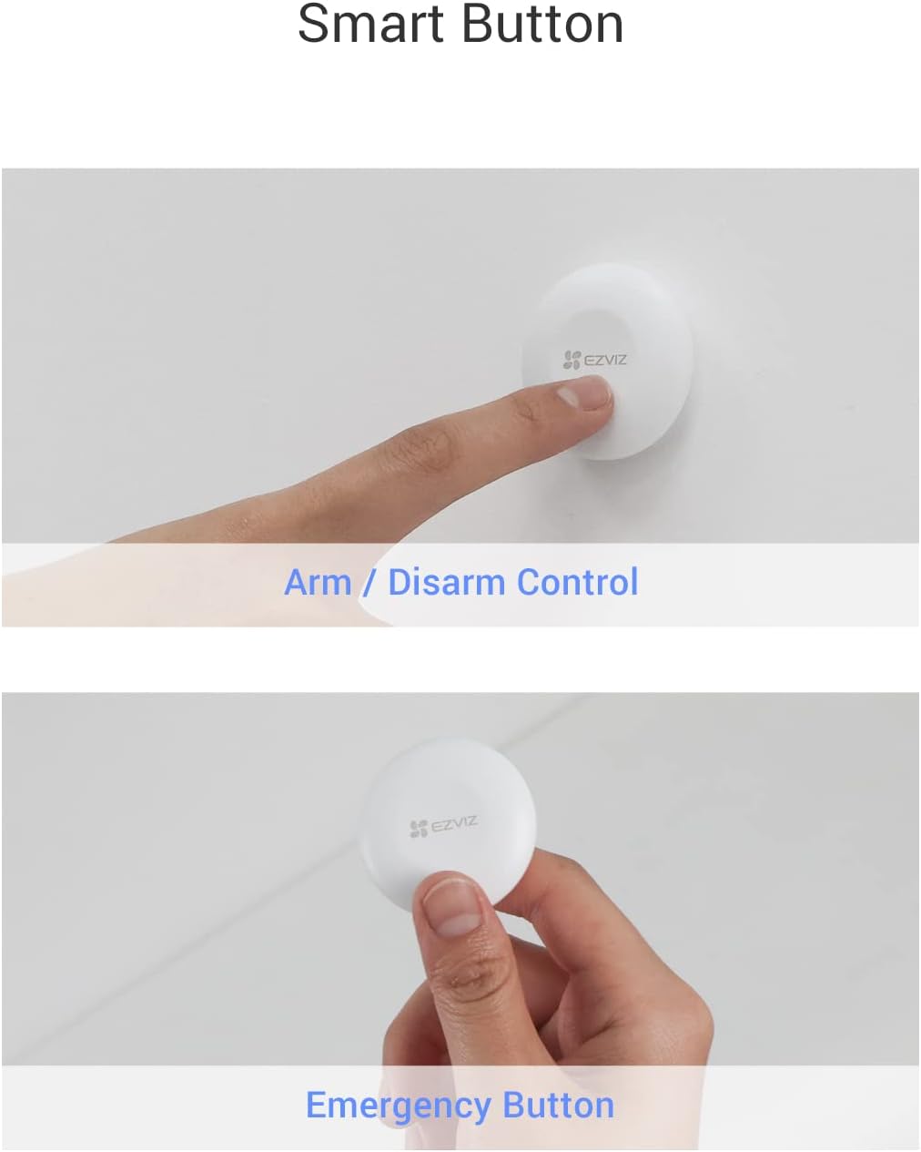 EZVIZ Alarm 4-Piece Sensor Kit Wi-Fi, PIR Human Motion Detector, Open/Close Contact Sensor for Door/Window, SOS Emergency Button for Elderly, Security System with Home Gateway, APP Instant Alerts
