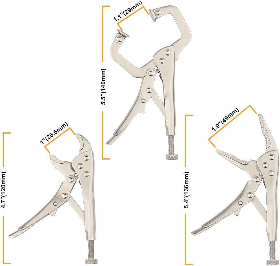 Powerfix Profi Locking Plier Set of 3 Germany
