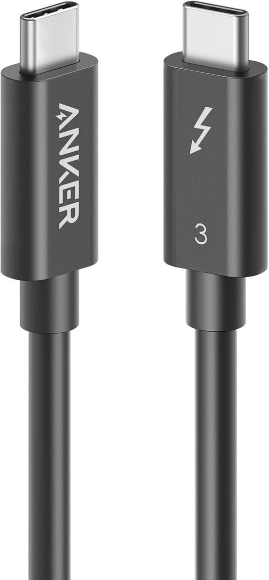 Anker USB C Cable,Thunderbolt 3.0,100W Charging(1.6FT),Supports 5K Display and 40 Gbps Data Transfer,for iPhone 16/15,MacBook,Samsung Galaxy S23,and More