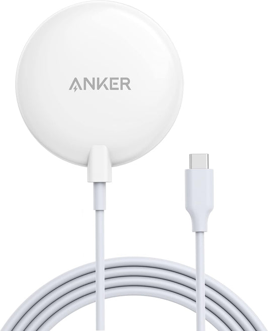 Anker Magnetic Wireless Charger, with 5 ft Built-in USB-C Cable, PowerWave Magnetic Pad Lite Only for iPhone 12/12 Pro / 12 Pro Max / 12 Mini (No AC Adapter)