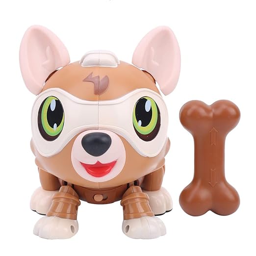 cigemay Dancing Realistic Smart Sensor Robot Dog Toy,Robotic Dog,For Kids Over 3 Years Boys&Girls(Magic Pet Dog Brown [Finished Version])