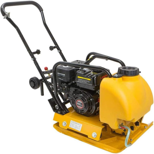 Lucky CM 6.5hp Vibratory Plate Compactor Water Tank 25" x 18" Plate 196cc 4,000 LBS Force for Dirt, Asphalt, Gravel, Soil Compaction