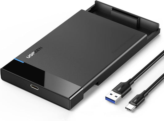 UGREEN 2.5" Hard Drive Enclosure USB C 3.1 Gen 2 to SATA III 6Gbps for SSD HDD 9.5 7mm External Hard Drive Disk Case with UASP Compatible with WD Seagate Toshiba Samsung Hitachi PS4 Xbox Router