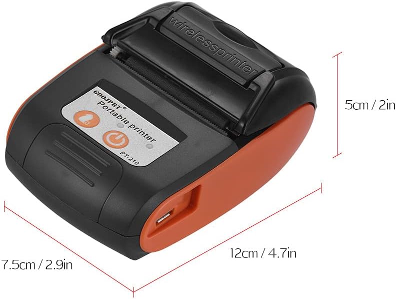 Bobique GOOJPRT PT-210 Portable Thermal Printer Handheld 58mm Receipt Printer for Retail Stores Restaurants Factories Logistics