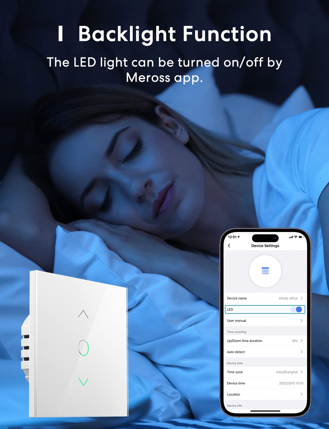 Smart Roller Shutter Switch (NEUTRAL WIRE REQUIRED), Curtain Switch Compatible with HomeKit, Alexa and Google Home, Percent Control, Voice Control and Remote Control Visit the meross Store