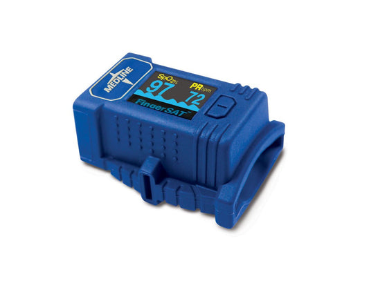 Medline High-Impact Fingertip Pulse Oximeter, OLED Display, Adult - Oxygen Saturation and Pulse Rate Monitor
