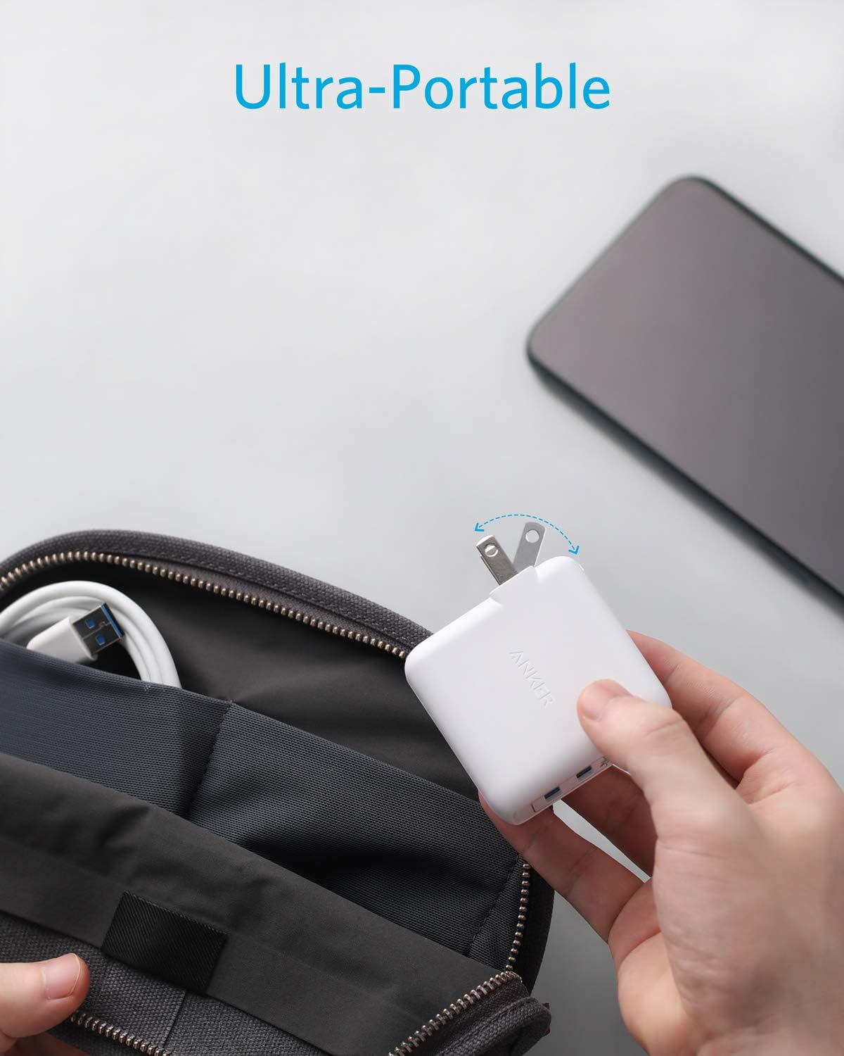 USB Charger, Anker Elite Dual Port 24W Wall Charger, PowerPort 2 with PowerIQ and Foldable Plug for iPhone 15/14/13/12/11 Series, iPad Pro/Air 2/Mini 3/Mini 4, Samsung S4/S5, and More