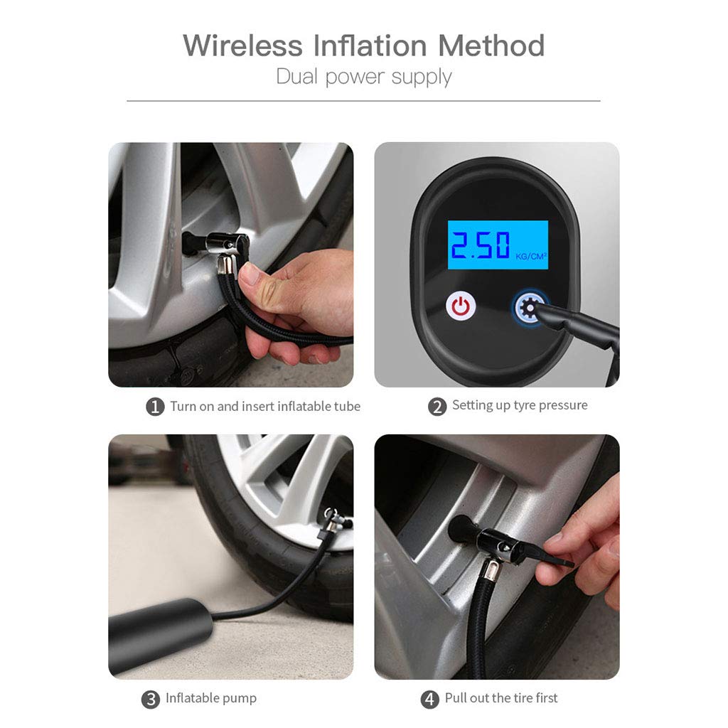 MERISHOPP® Mini Tire Pump Inflator Electric for Car Motorbike Ball Inflatables|Home & Garden | Tools | Air Compressors