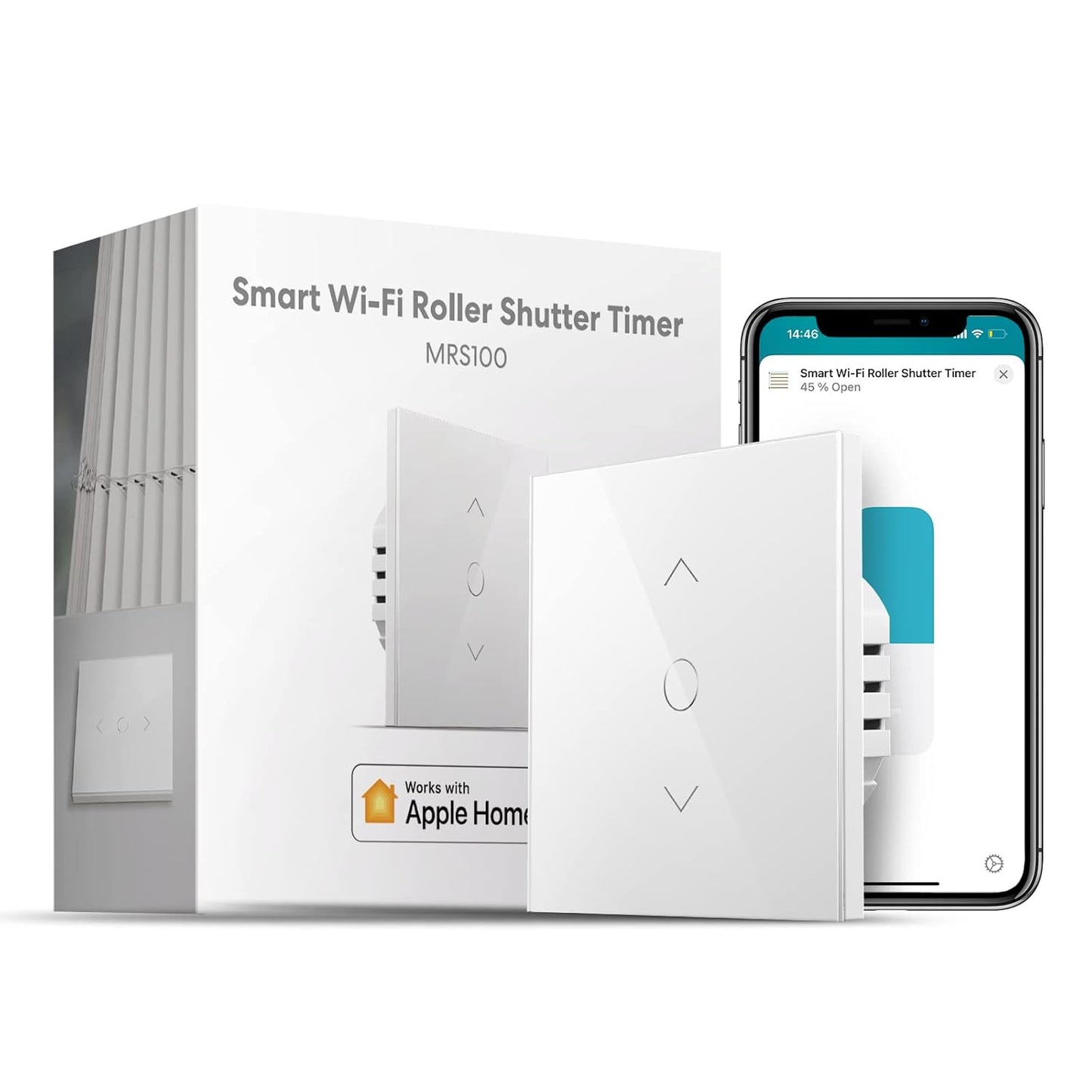 Smart Roller Shutter Switch (NEUTRAL WIRE REQUIRED), Curtain Switch Compatible with HomeKit, Alexa and Google Home, Percent Control, Voice Control and Remote Control Visit the meross Store