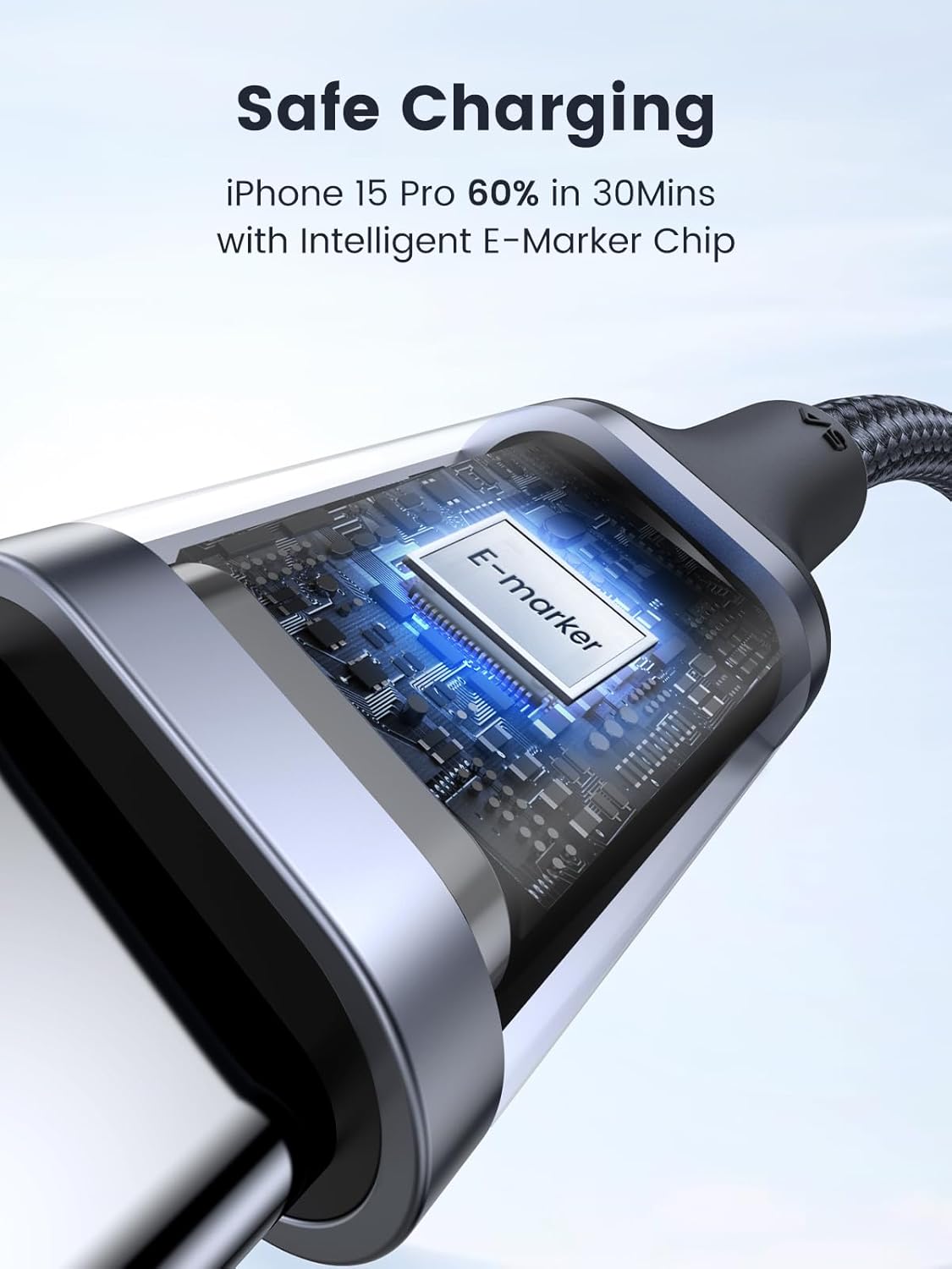 UGREEN USB C to USB C Cable, 100W Charging Cable for iPhone 16/15/14, MacBook Pro, iPad Pro, Dell XPS, Samsung Galaxy S25/S24/S23/S22 Ultra, Switch, Pixel, 6.6FT Black