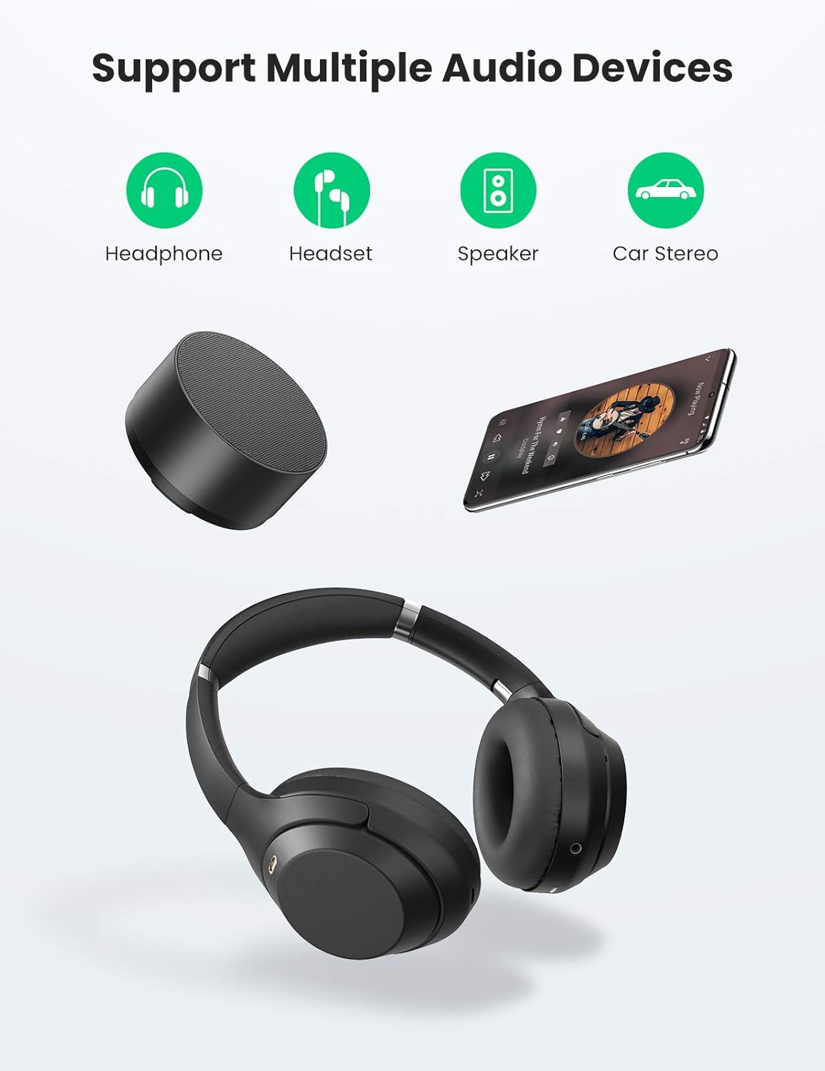 UGREEN USB C to 3.5mm Adapter Hi-Fi Stereo Type C Aux Jack Headphone Angled Car Audio Dongle Compatible with Huawei P40 P30, Nord 2 10 9 Pro 8T 7T 7Pro 6T, Mi 11 10,Find X5 X3 Reno4