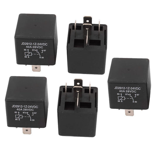 uxcell  JD2912-1Z-24VDC 5 Pin 40A 28VDC DC 24V Universal Car Vehicle Motor Fuse Relay Switch Power