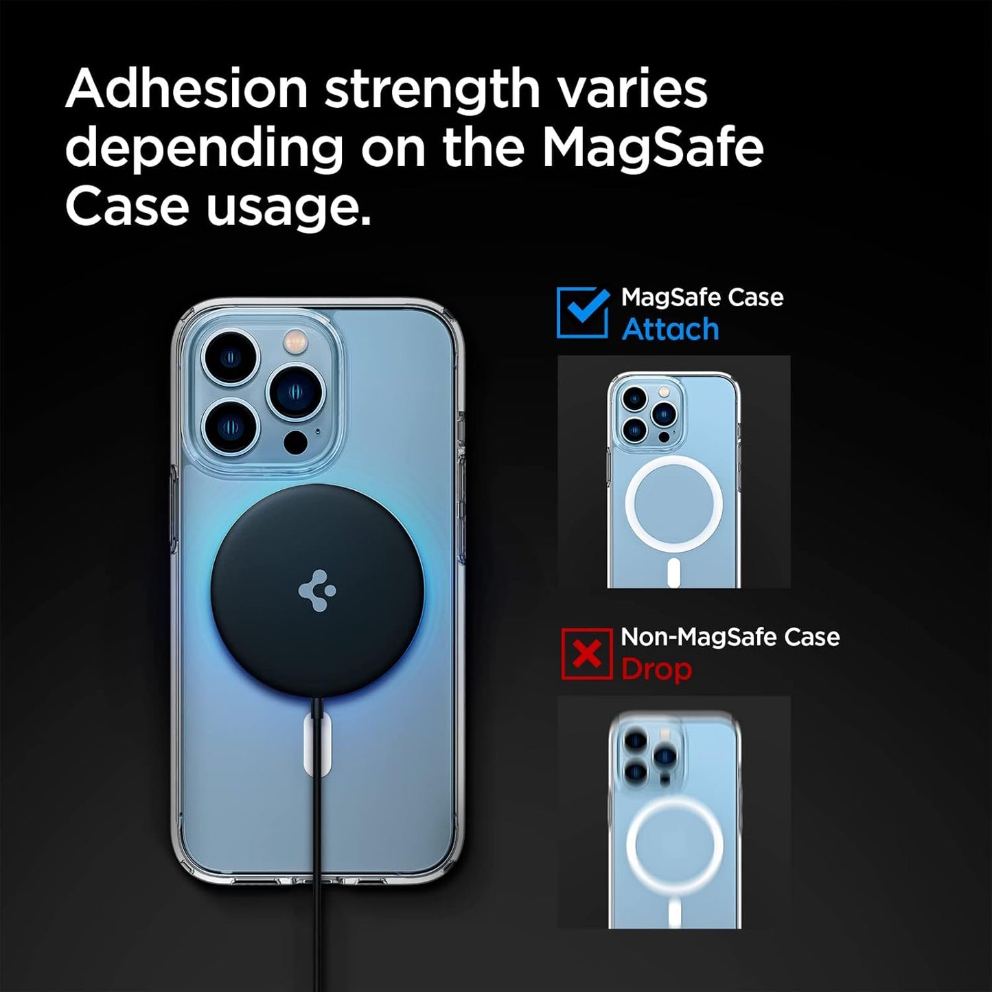 Spigen ArcField for MagSafe Charger, Magnetic Wireless Charger for iPhone 16e 16 Pro Max Plus iPhone 15 14 13 Plus Pro Max Fast Wireless Charging Pad Compatible with iPhone 12 Mini AirPods 3 2nd