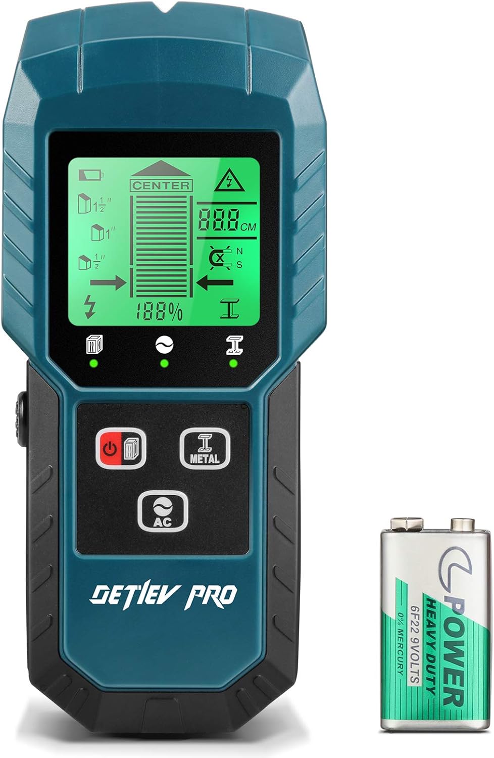 Detlev Pro Stud Detector 5 in 1 Multi Function Wall Scanner